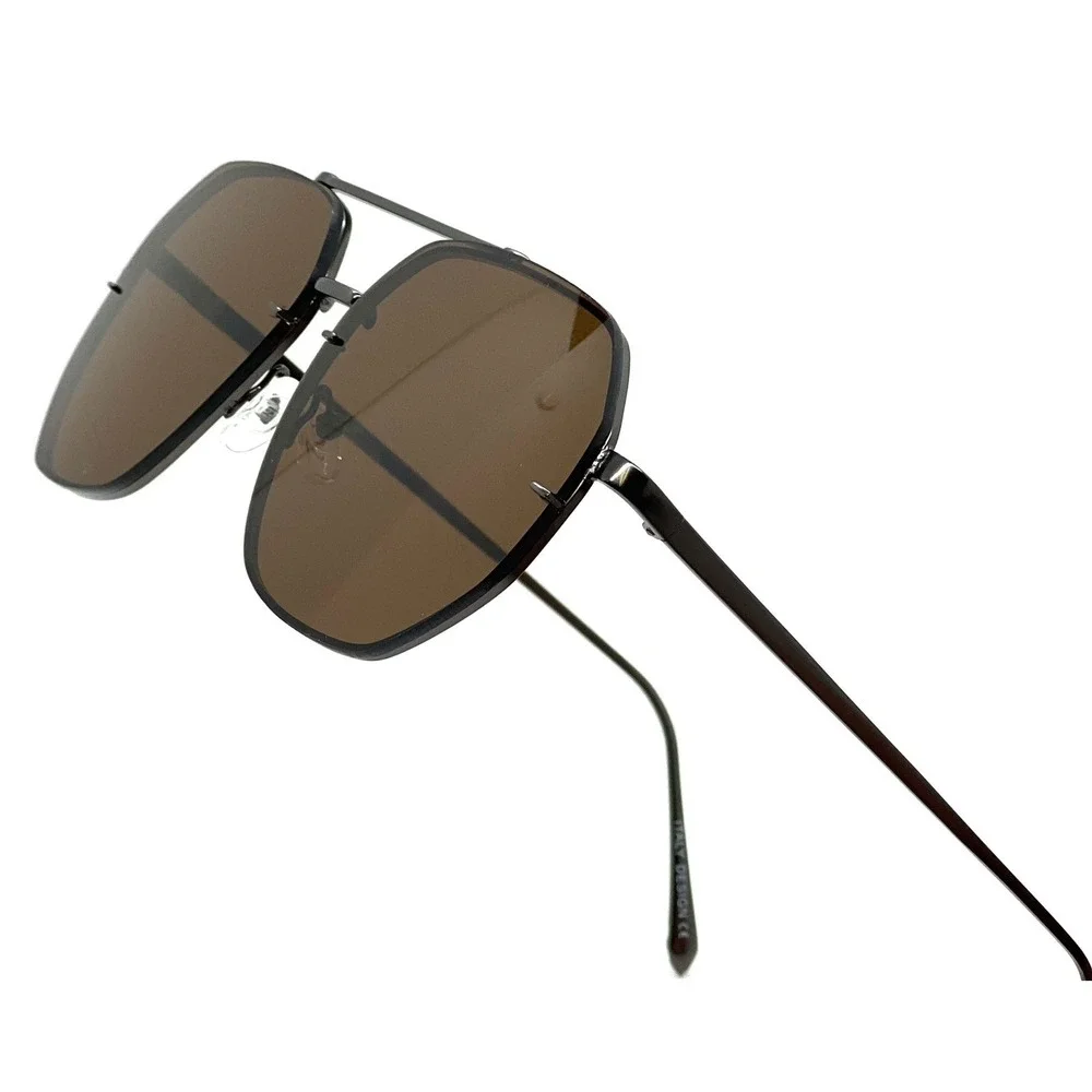 Rimless Sunglasses Men Fashion Designer Polygon Sunglasses Driving Fishing Gafas